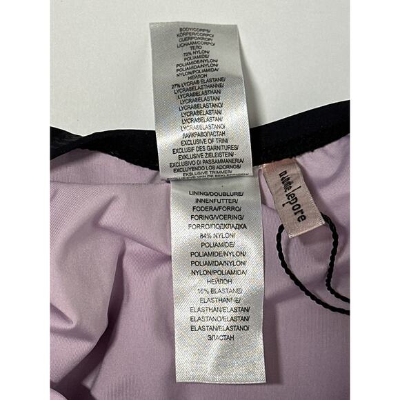 Nanette Lepore Swim Black Floral Embroidered Tassel One-Piece Boho Swimsuit Sz 6 - Picture 15 of 16